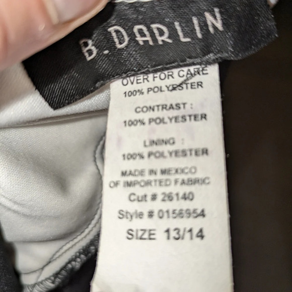 Black and white mini cocktail dress Size 13/14. - Picture 4 of 4